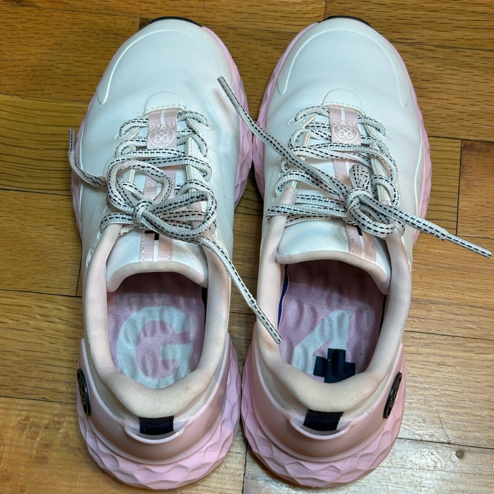 G/FORE WOMEN'S PERFORATED MG4 + GOLF SHOES White Pink Blush Size 6 - Picture 6 of 7